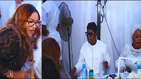 So Humble! Faithia Balogun Goes Down On Her Knees To Greet madam saje & Other senior  Colleagues