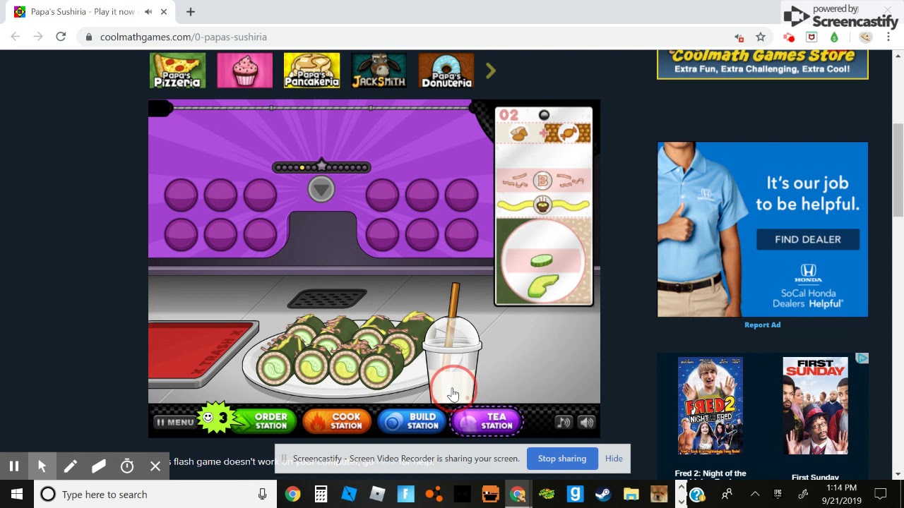 Im playing papa sushiria youtube
