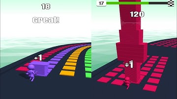 STACK COLORS 💕🌈 - All Levels Gameplay Android iOS Walkthrough