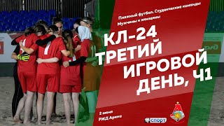 Пляжный футбол. Кубок Локомотива - 2024. Мужчины и женщины. Третий игровой день. Ч1