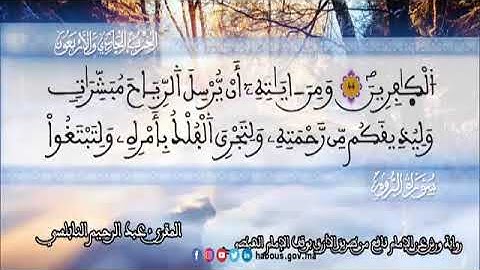 الثمن 6  من الحزب 41 رواية ورش عن نافع من المصحف المثمن بصوت القارئ عبد الرحيم النابلسي