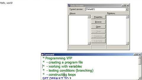 Learn Visual FoxPro @ garfieldhudson.com - Programming VFP (concepts & constructs) (Lesson 12 of 30)