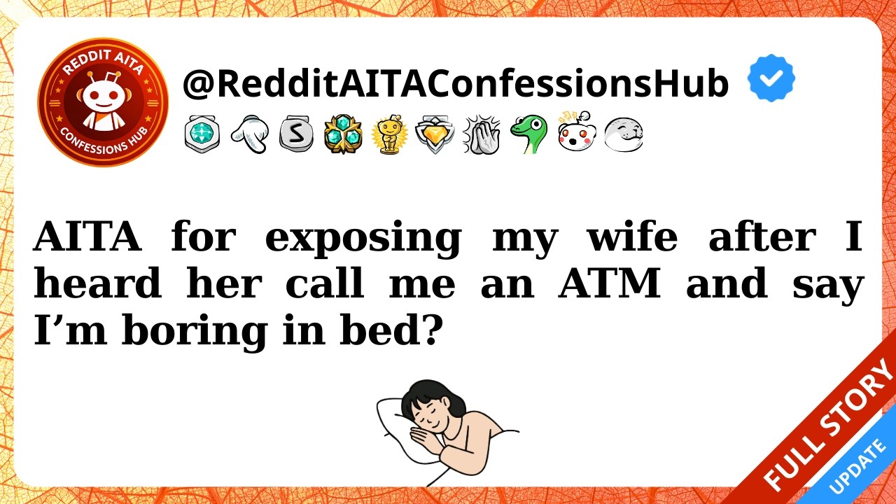 AITA for exposing my wife after I heard her call me an ATM and say I’m boring in bed?