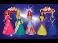 Плей до Золушка Русалочка Белль Мерида и Рапунцель Play Doh Sparkle Princess