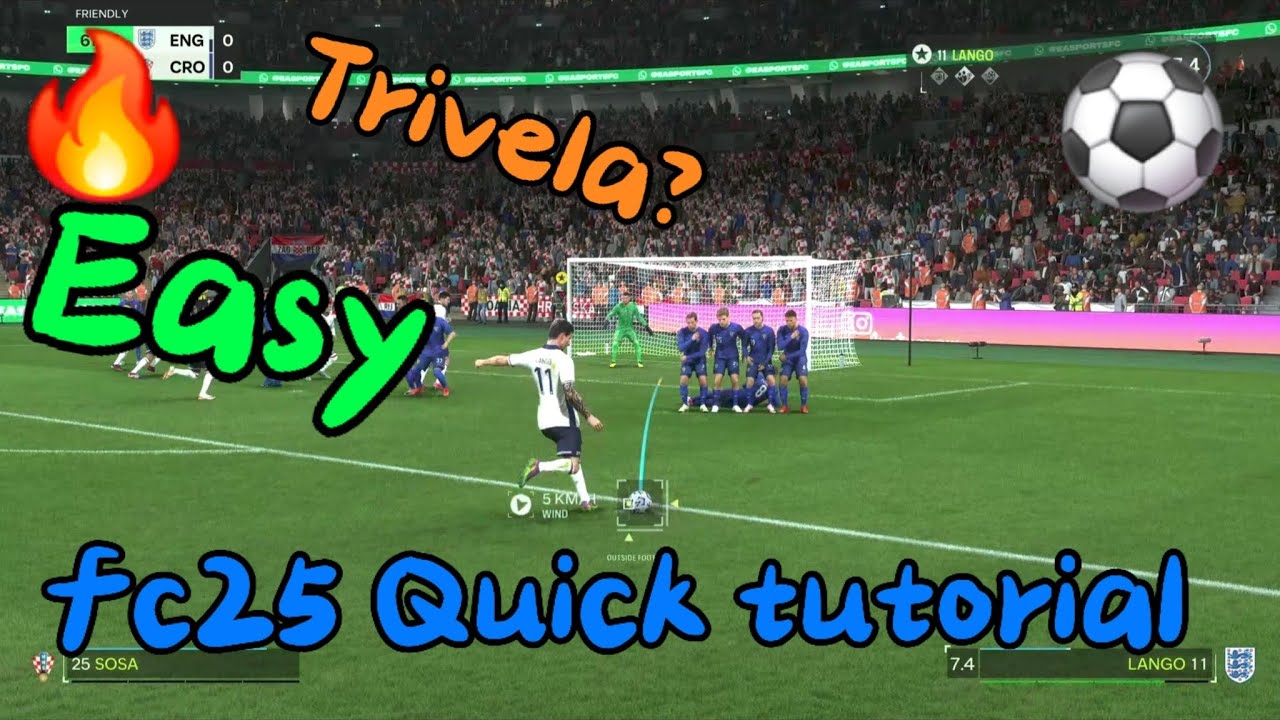 Quick easy Fc25 trivela free kick tutorial 👌⚽️🔥🥶