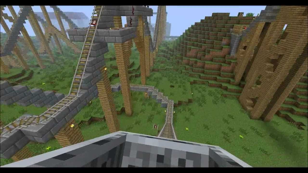 Wie Baut Man Eine Achterbahn In Minecraft Minecraft Achterbahn "Lorenflug" - YouTube
