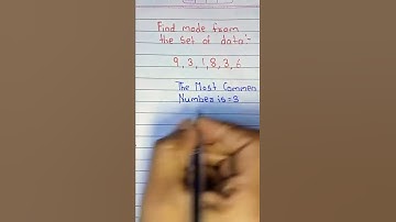 Find mode from the set of data #shorts
