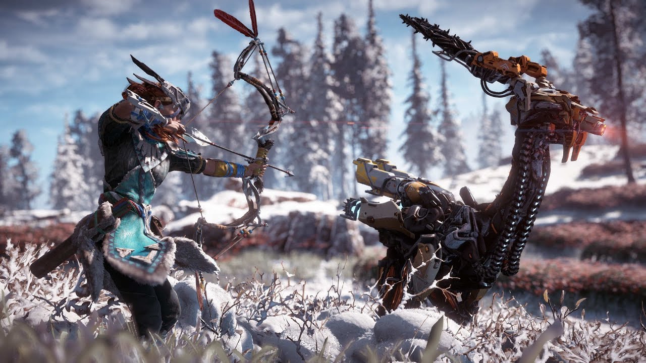 Игра ловчая времени. Хорайзен 2. Хорайзон зарубка. Копьерог Horizon Zero Dawn. Horizon Zero Dawn олень.