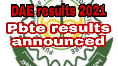 How to check pbte results 2021 | DAE results issue 2021