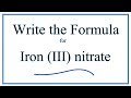 Iron III Nitrate and Polyatomic Ions
