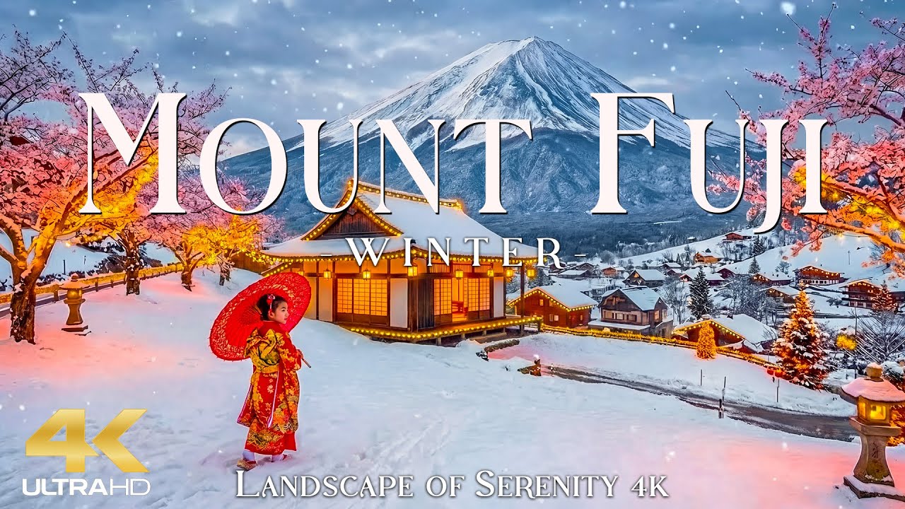 Winter in Mount Fuji 4K | Winter Wonderland of Silent Forests, Snowy Slopes & Sacred Japanese Beauty