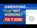 Fix @Mentions Not Working in Outlook (2016/2019/2021). #outlook #msoffice