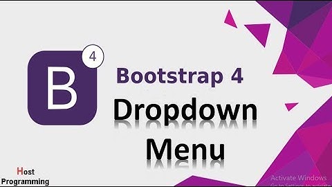 Bootstrap 4  Tutorial  dropdown menu