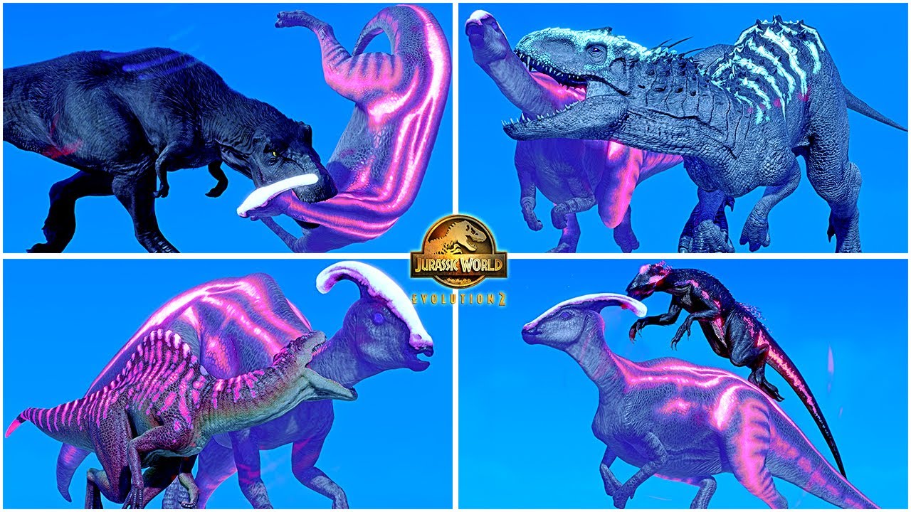 Bioluminescent Parasaurolophus Hunting Animations of All Dinosaurs 🦖 Jurassic World Evolution 2