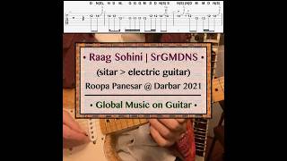 Raag Sohini on electric guitar | Roopa Panesar sitar gat @ Darbar 2021 #raga