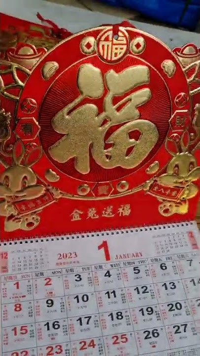 KALENDER HARIAN IMLEK CINA / HONGKONG / FU SHIO KELINCI 2023