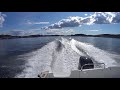 Beneteau Antares 7.80 with 200hp Suzuki Outboard passing through Fitjar into the Selbjørnfjord