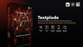 Textplode - Professional Exploding Text Generator for Final Cut Pro & Motion - Pixel Film Studios
