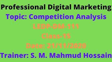 Professional Outsourcing Course, Digital Marketing - Class-15, Date: 21-11-2020