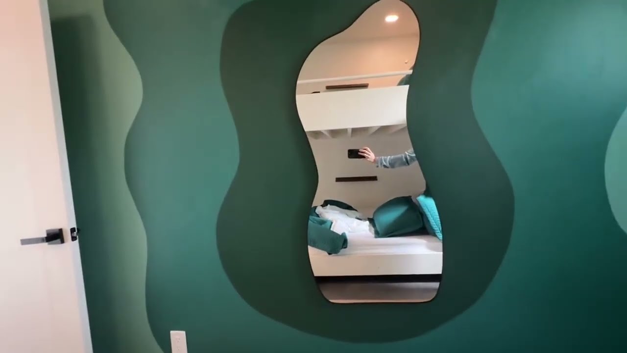 Gumcoly Full Length Wall Mirror 20'x47' Irregular Shaped Bathroom Mirror Large Asymmetrical Wall Mir