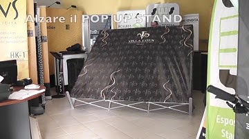 Pop up stand velcro - 3x3 versione dritto