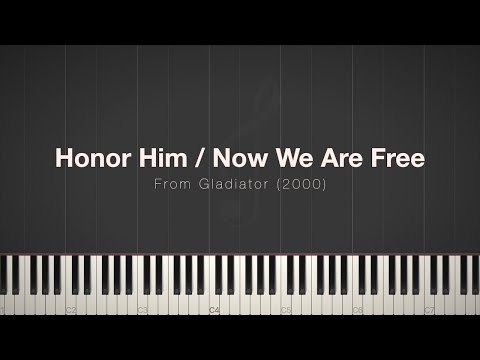Now We Are Free Honor Him - Hans Zimmer Synthesia Piano Tutorial