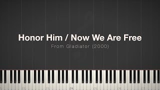 Now We Are Free / Honor Him (from 'Gladiator') - Hans Zimmer \\ Synthesia Piano Tutorial
