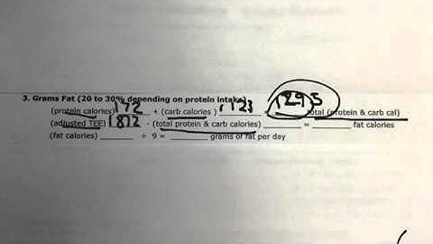 Grams of Fat Calculations #8