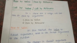 Call by Value and Call by Reference in C tamil |Pass by value and Pass by Reference in C  tamil | 