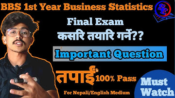 BBS 1st year business statistics, important question || BBS 1st year Model question old & New course