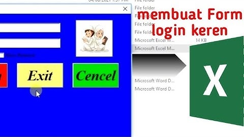 Cara membuat form login menggunakan MS Excel & VB macro
