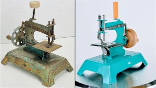 Restoration of a old FRENCH rusty toy sewing machine 20th