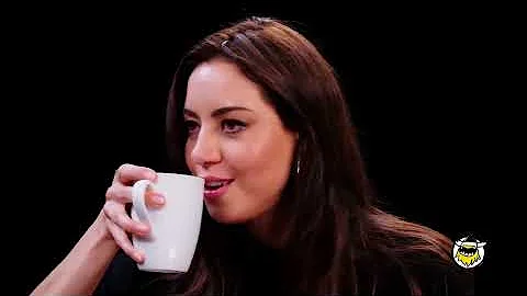 Aubrey Plaza Snorts Milk While Eating Spicy Wings ...