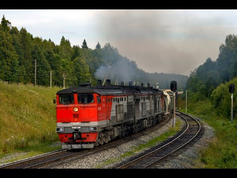 Видео: Тепловоз 3ТЭ10М-1384 / 4ТЭ10С-0025  Угловой [РЖД]