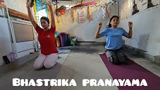 Bhastrika Pranayama..yoga ad morning