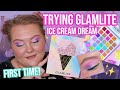 I Did It... First Time Trying Glamlite! Ice Cream Dream Palette First Impression + In-Depth Swatches