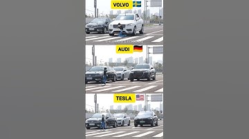 🔥Tesla vs Volvo vs Audi Automatisch Remsysteem Test Challenge Wie wint 🤔