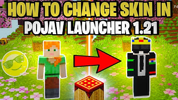 How To Change Skin In Pojav Launcher 1.20.1 🤫||new trick 100% working  in all versions #minecraft