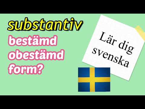 Grammar - definite and indefinite article in singular and plural - Learn Swedish