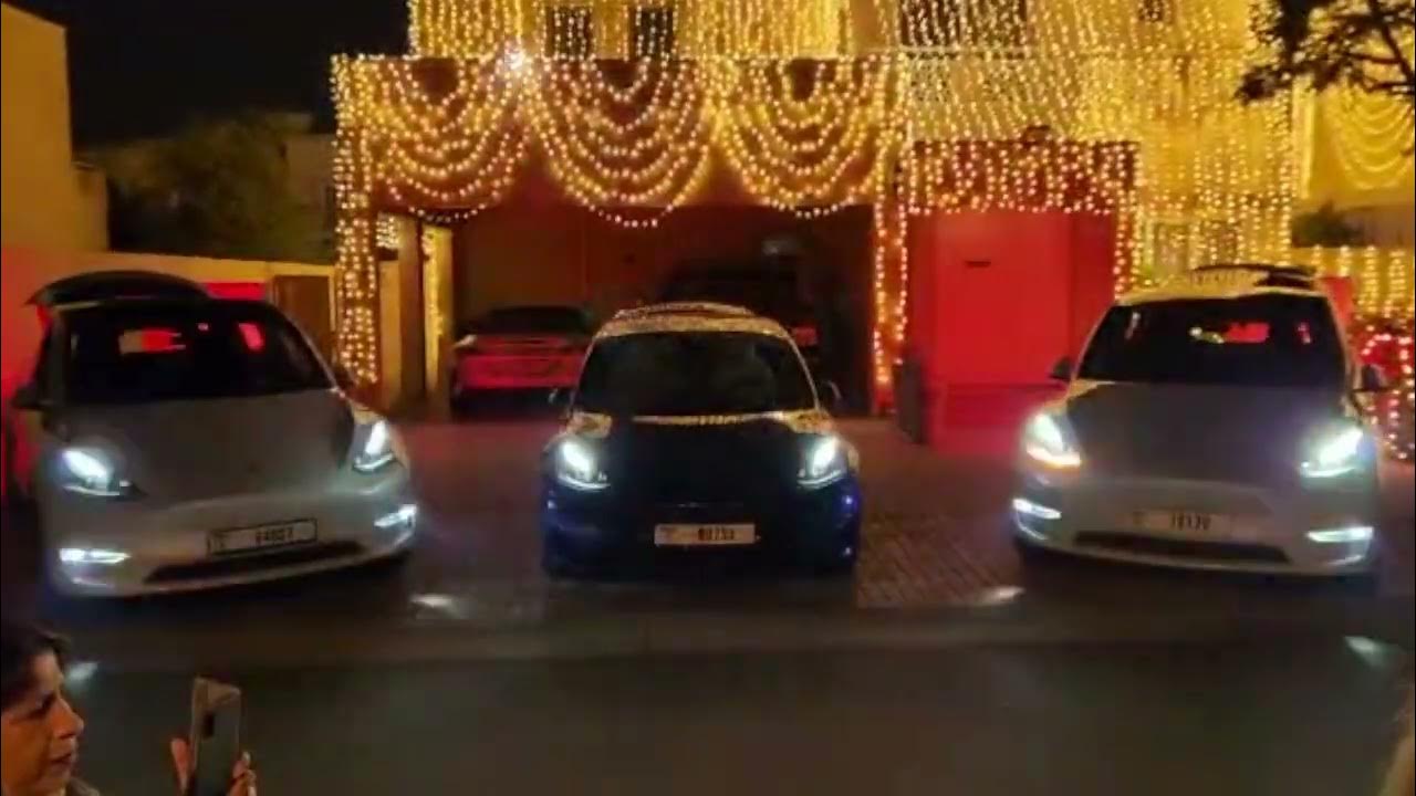 Bollywood style tesla light show at Desi wedding in Dubai