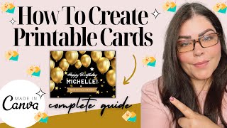 How To Make Printable Greeting Cards On Canva To Sell On Etsy (COMPLETE GUIDE)