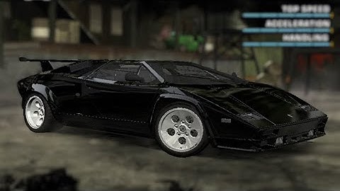 nfs most wanted  - Lamborghini Countach LP5000 QV Mod Gameplay
