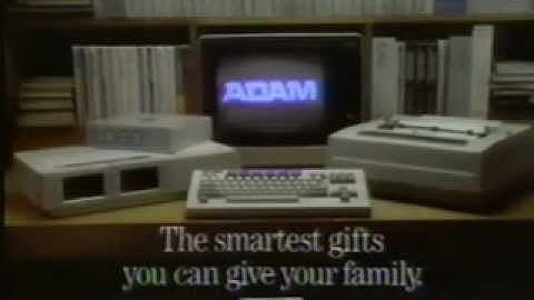 Coleco ADAM commercial featuring computer programming software.