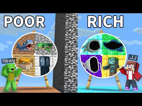 Mikey POOR vs JJ RICH SEA MOB ROULETTE BATTLE in Minecraft - Maizen
