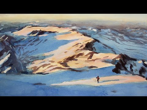 How to paint the color of shadow in watercolor landscape painting - How to paint the color of shadow in watercolor landscape painting