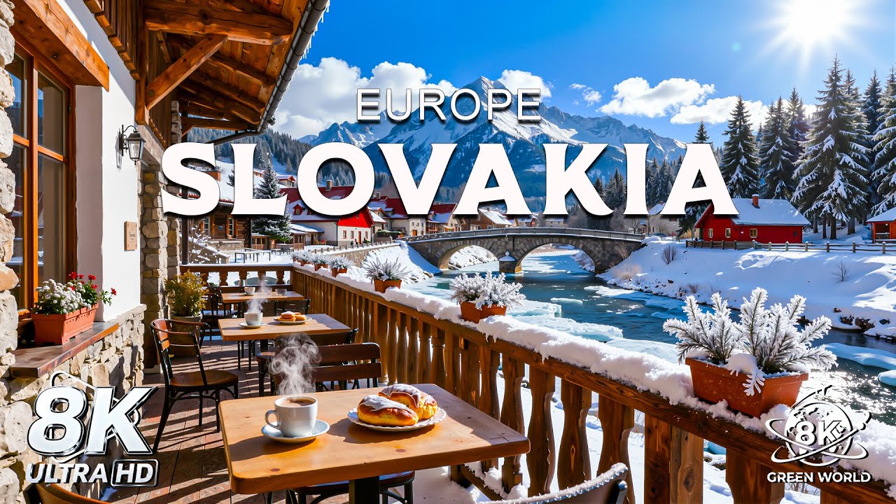 Winter in Slovakia 8K ❄️ Majestic Snowy Peaks, Cozy Villages & Enchanting Frozen Landscapes
