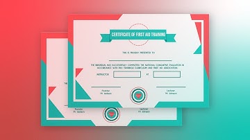 Design a First Aid Training Completion Certificate for Free using Visual Paradigm InfoART