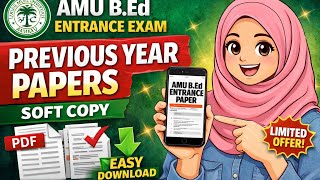 Bed. Entrance Question Paper | Soft Copy Available for Needy Students| AMU Bed Entrance screenshot 1