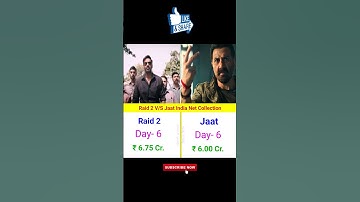 Raid 2 V/S Jaat India Net Collection Day- 6 || #raid2 #ajaydevgan #jaat #sunnydeol #shorts