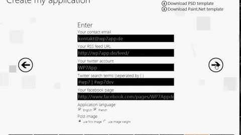 Create a WP7 App with FollowMyFeed.net